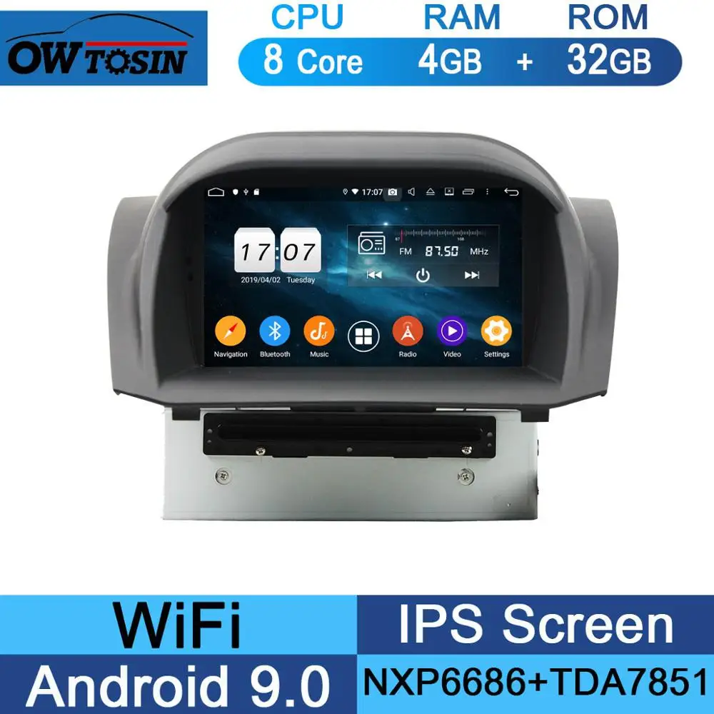 " ips 8 ядерный 4 Гб ram+ 64 Гб rom Android 9,0 автомобильный DVD радио gps для Ford Transit Custom 2013 DSP CarPlay - Цвет: 32G