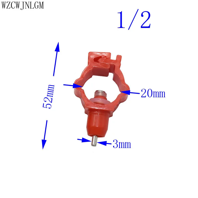 1I2 5 шт. куриный сосок водопровод Diameter20mm до 25 мм красный ABS пластик Материал Кормление полива птицы поставки - Цвет: 1I2