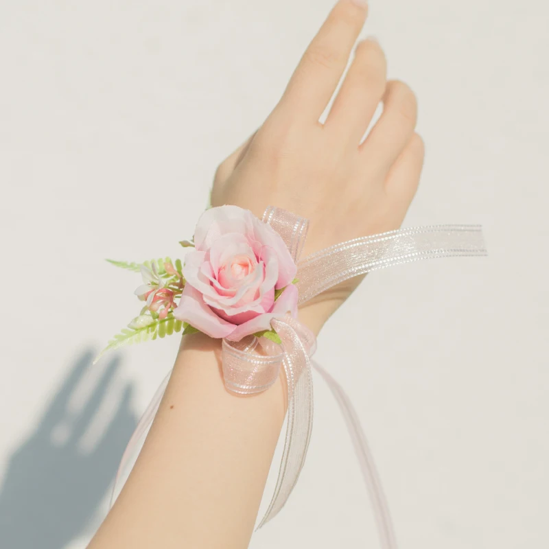 JaneVini элегантный розовый бутоньерка человек корсаж для жениха шелковые розы