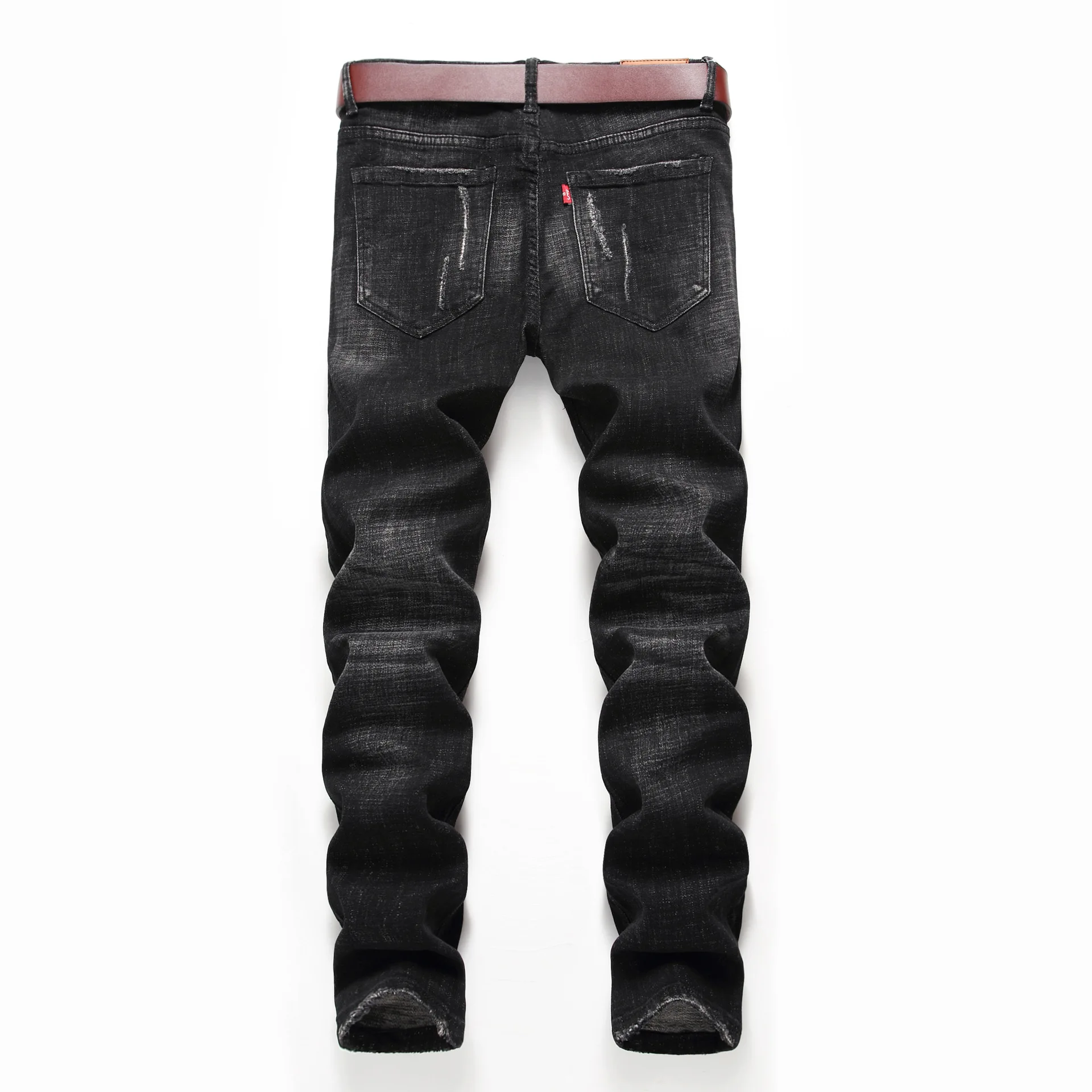 Qmgood Для мужчин Рваные джинсы 2018 Дизайн Slim Fit Мода Байкер Джинсы для женщин Весна и