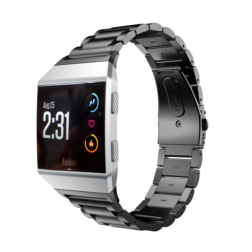 Сменный ремешок из нержавеющей стали для Fitbit Ionic деловые Смарт часы с