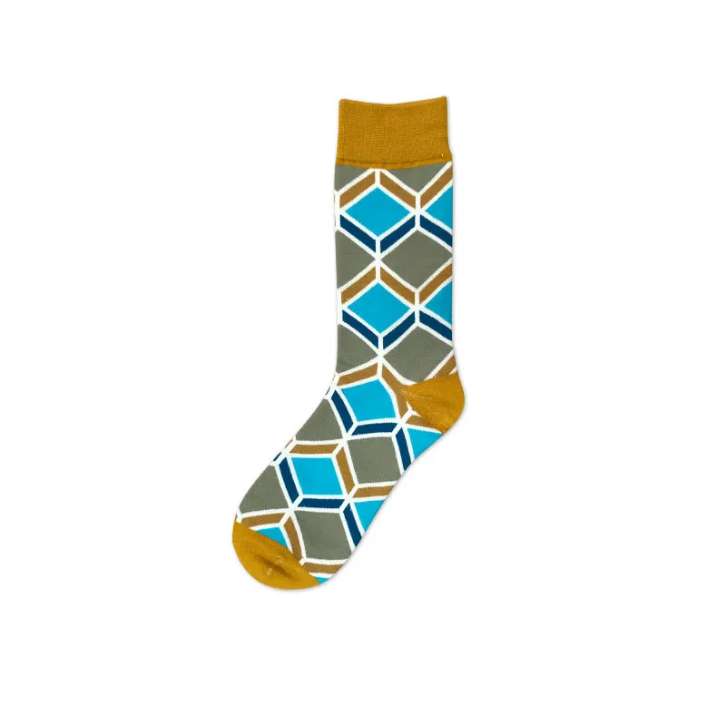 Color movement happy socks male / female skateboard street style outdoor designer brand novelty art for the couple |