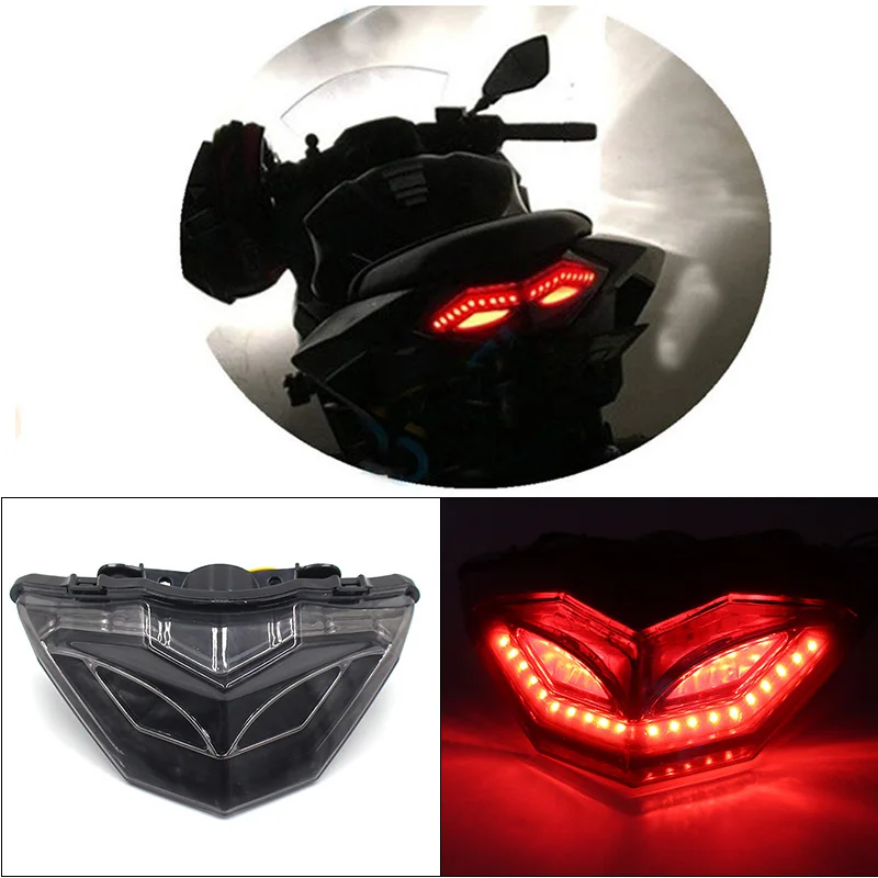 Для Kawasaki Ninja 250 300 Z250 Z300 мотоцикл светодиодный задний фонарь с поворотным сигналом