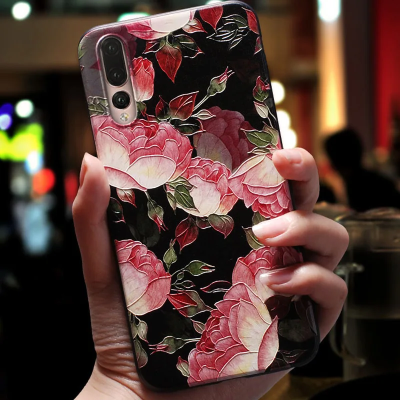 Чехол для Samsung Galaxy A50 A80 A50s A30s мягкий силиконовый чехол с 3D тиснением и цветами A70 A30