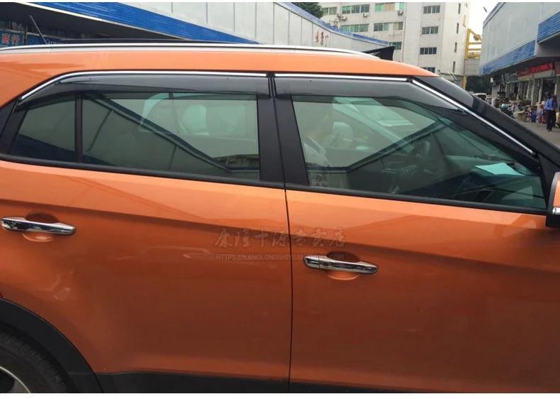 Для hyundai Creta IX25, оконный козырек, дефлектор, защита от солнца, дождя, тенты, аксессуары для стайлинга автомобилей, 4 шт