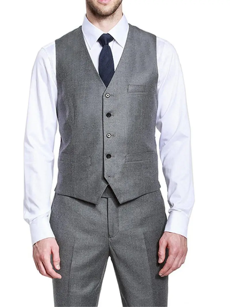 

New Vests For Men Slim Fit Mens Wedding Suit Vest Male Waistcoat Custom Made Formal Business Vest