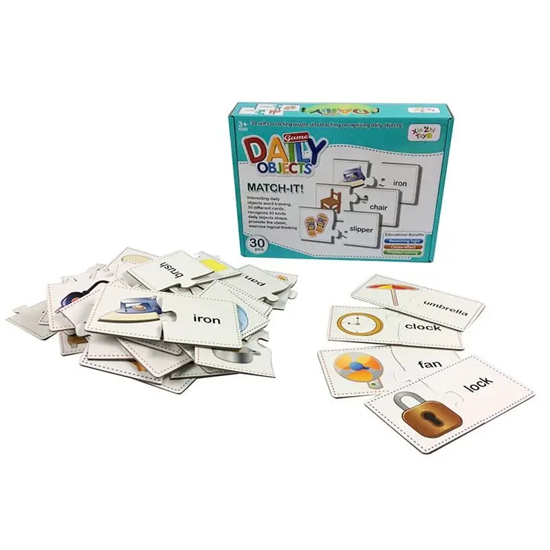 

Family Fun Matching Letter Game Toy Preschooler Puzzle Paper Card Children Board Match Game kid Body Organ Fruit Time Puzzle Toy