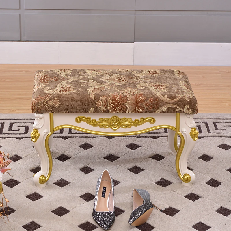 Европейский стиль обуви Скамья гардероб роскошный диван с тканевой обивкой