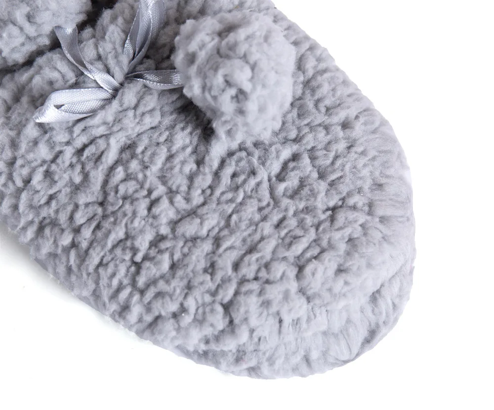 

New Warm Women Wool Slippers Soft Sole Cotton Shoes Plush Floor Shoes Non-slip Indoor Home Slippers