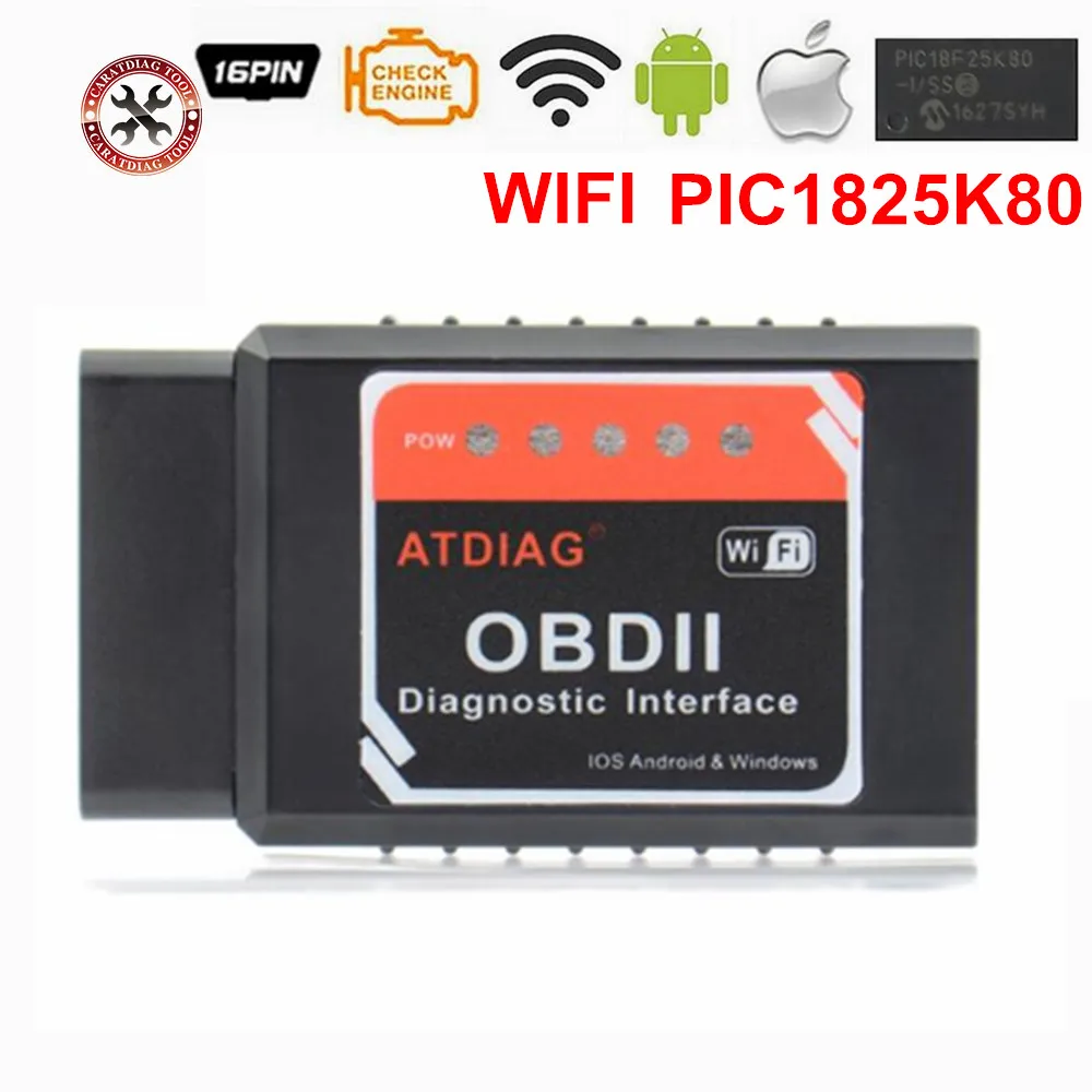 Мини считыватель кодов ELM327 V1.5 Wi Fi OBD2 с чипом PIC18F25K80 ELM 2018 Bluetooth Android/IOS 327|code reader|elm327