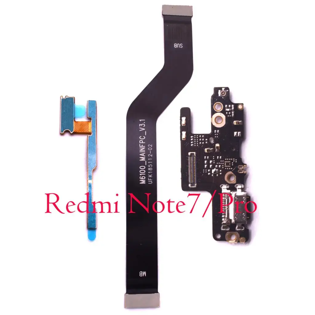 Материнская плата с разъемом для зарядки USB кабель микрофон Xiaomi Redmi Note 7 pro