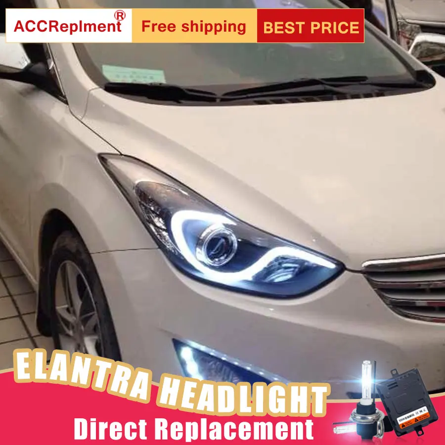 2 шт. светодиодный ные фары для Hyundai Elantra 2009-2012 Автомобильные ангельские глазки