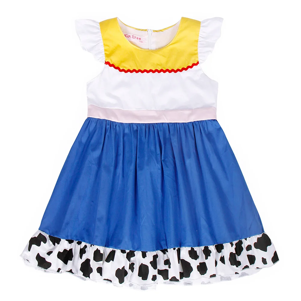 AmzBarley Jessie/костюм из 4 предметов платье для девочек коровьей кожи праздничный