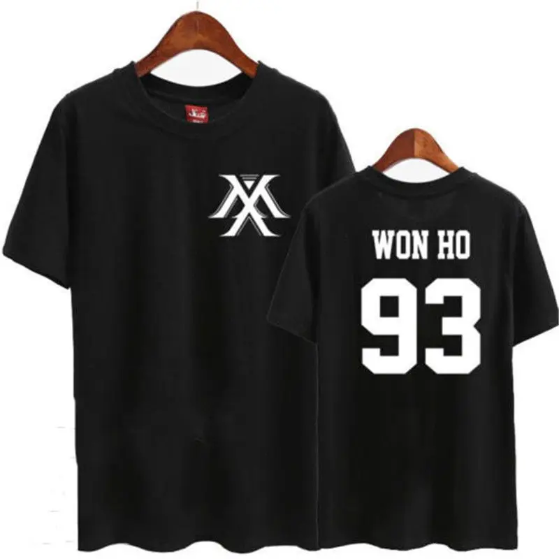 Allkpoper KPOP MONSTA X в стиле футболка минхюк футболка унисекс хлопок IM KIHYUN WONHO - Цвет: WONHO