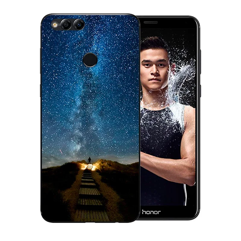 5 93 дюймов для Huawei Honor 7X чехол телефона с узором ночного неба мягкий силиконовый