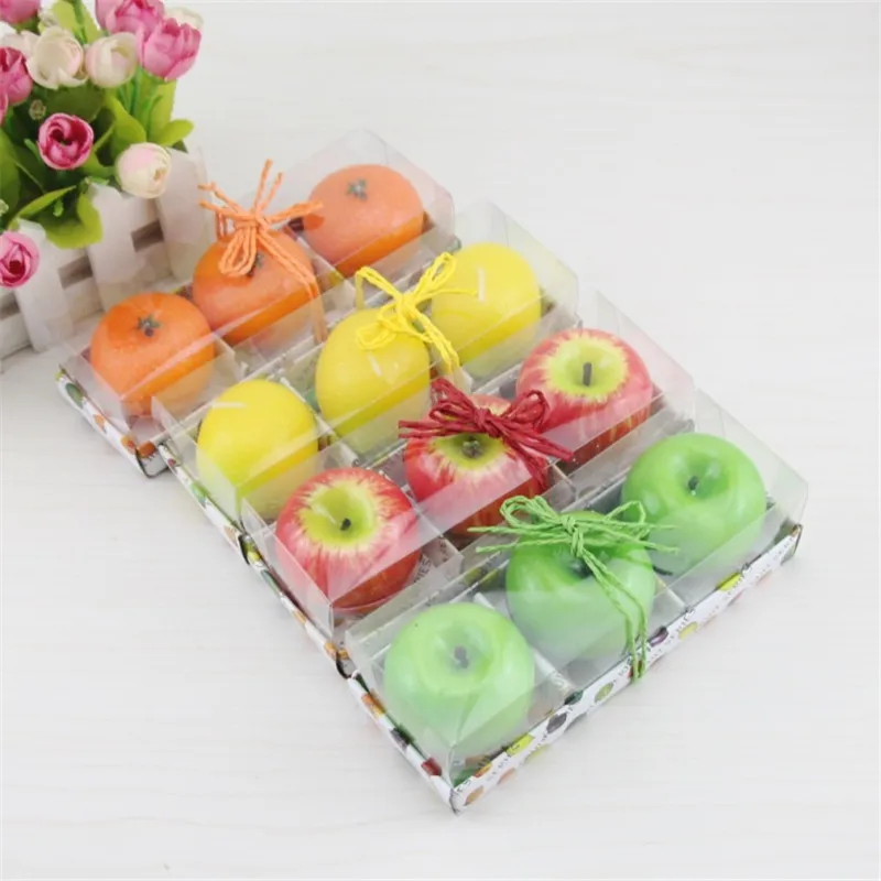 Новинка 2016 3 шт./лот Рождественская форма фруктовая Ароматизированная свеча