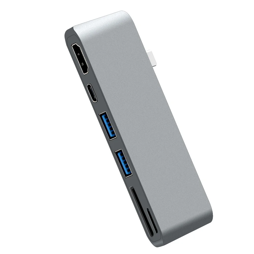 6 в 1 USB C концентратор HDMI для Macbook Pro nintendo Switch samsung S8 3 0 разветвитель адаптер TF/SD кард