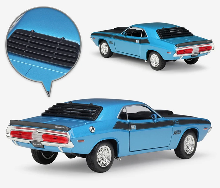 WELLY 1:24 Масштаб литой игрушечный автомобиль 1970 DODGE Challenger T/A Модель автомобиля металлический классический игрушечный автомобиль из сплава для детей Коллекция подарков
