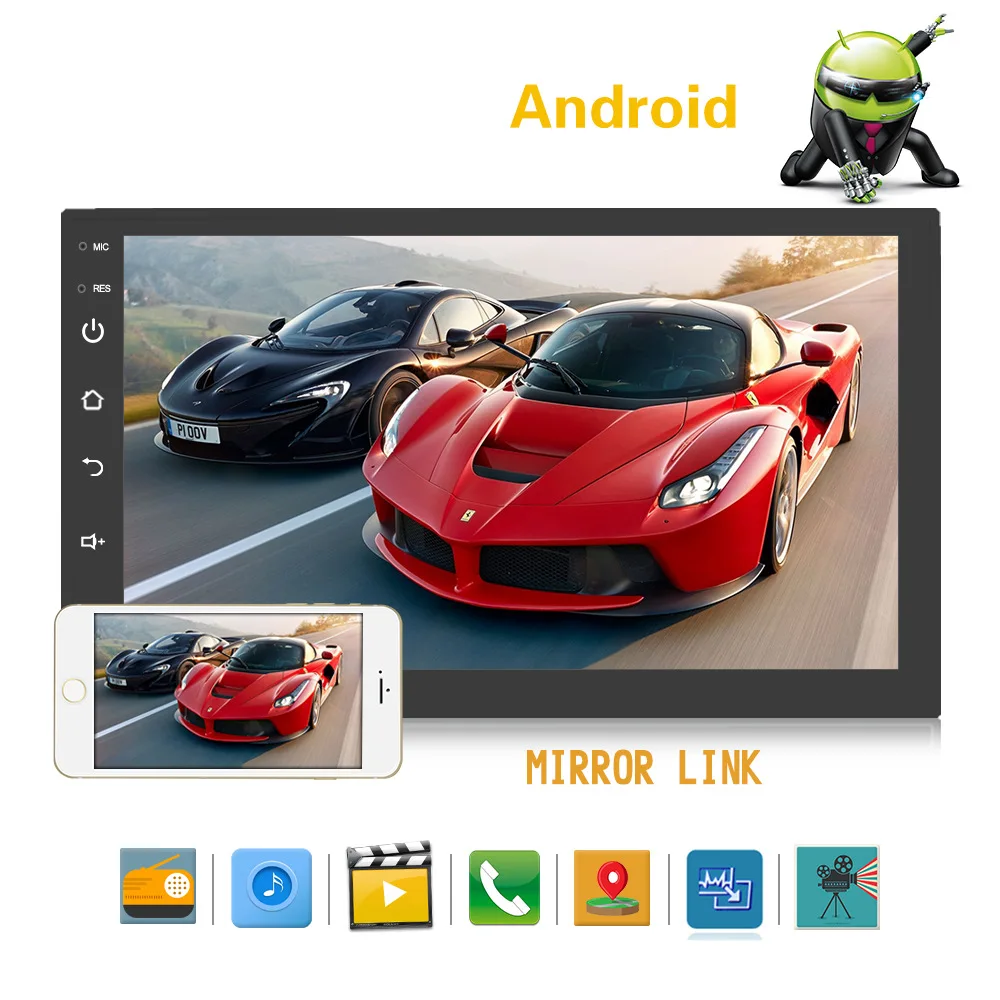 Двойной 2 din Автомобильный мультимедийный плеер Android 8 1 2din автомобильный dvd радио