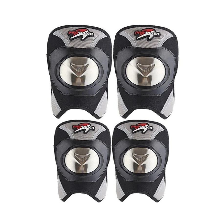 Бесплатная доставка 1 комплект/4 шт. мотоциклетные наколенники из нержавеющей