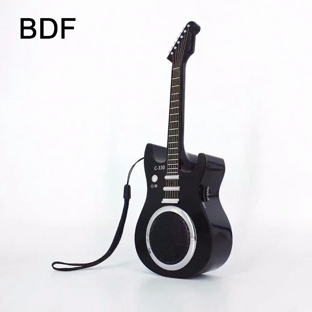 BDF мини гитара Портативный Мини Bluetooth динамик C330 3 Вт стерео звуковая коробка mp3