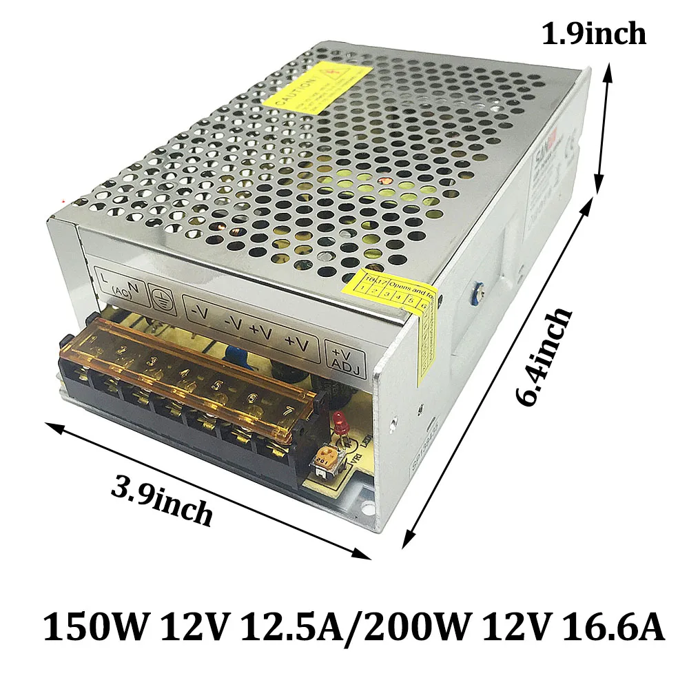 BSOD блок питания светодиодной ленты DC12V 15 Вт, 25 Вт, 35 Вт, 60 Вт 100W 120W 150W 200W 250W 350W 400W 500W 600W AC100V-240V освещение Трансформатор