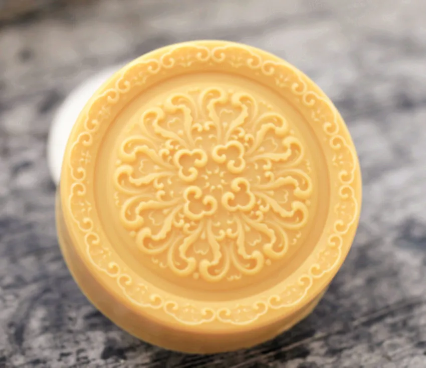 Оптовая продажа! 1 шт. Маленькая кружевная круглая форма (C506) для мыла ручной