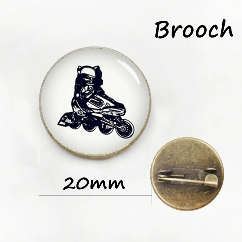 Classic Collection ice hockey brooches pins Antique bronze plated Skating sports silhouette men women badge jewelry | Украшения и