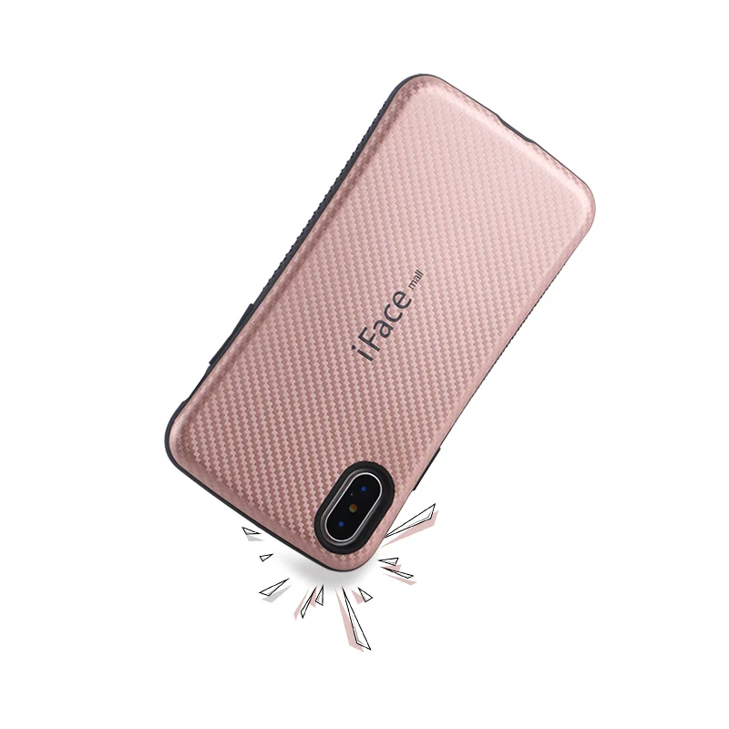 Чехол iFace Mall из углеродного волокна для iPhone X 5 8 дюйма сверхпрочная Противоударная