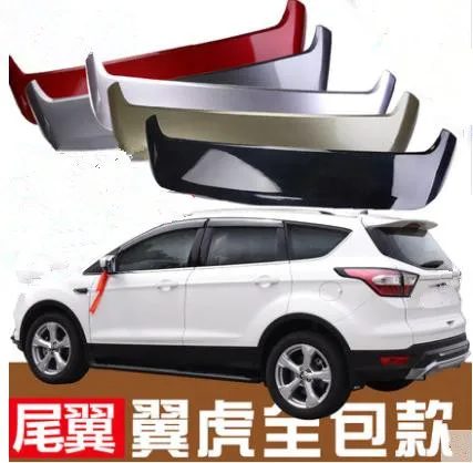 Для Ford Escape Kuga 2013 снаружи ABS Неокрашенный Грунтовка Цвет спойлер на задний багажник, крыло украшения