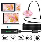 Водонепроницаемый Бороскоп HD 1200P, Wifi, USB, IP68, с полужестким гибким кабелем для смартфона, беспроводной Эндоскоп