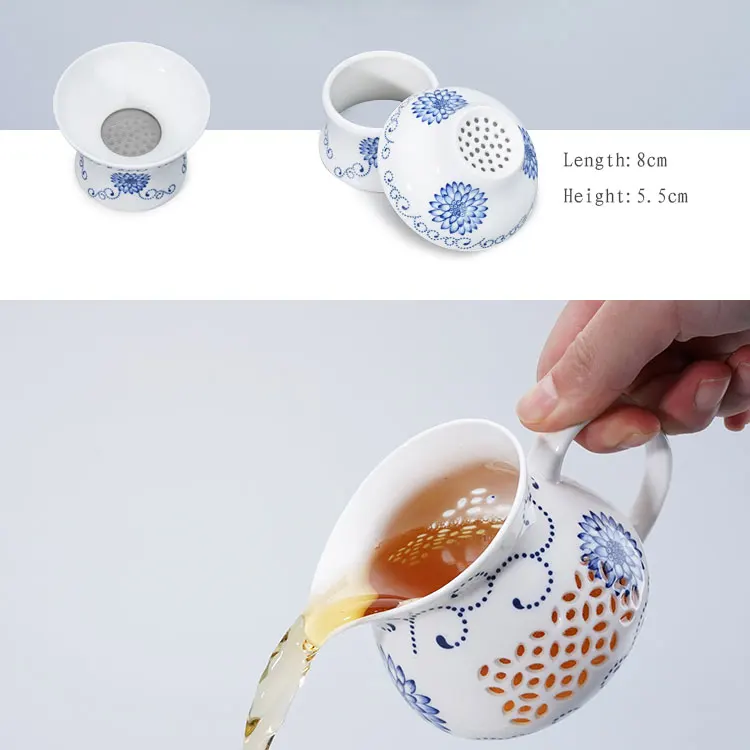 Wourmth новое поступление керамический чайник gaiwan рыба чайная чашка из фарфора китайский чайный набор кунг-фу
