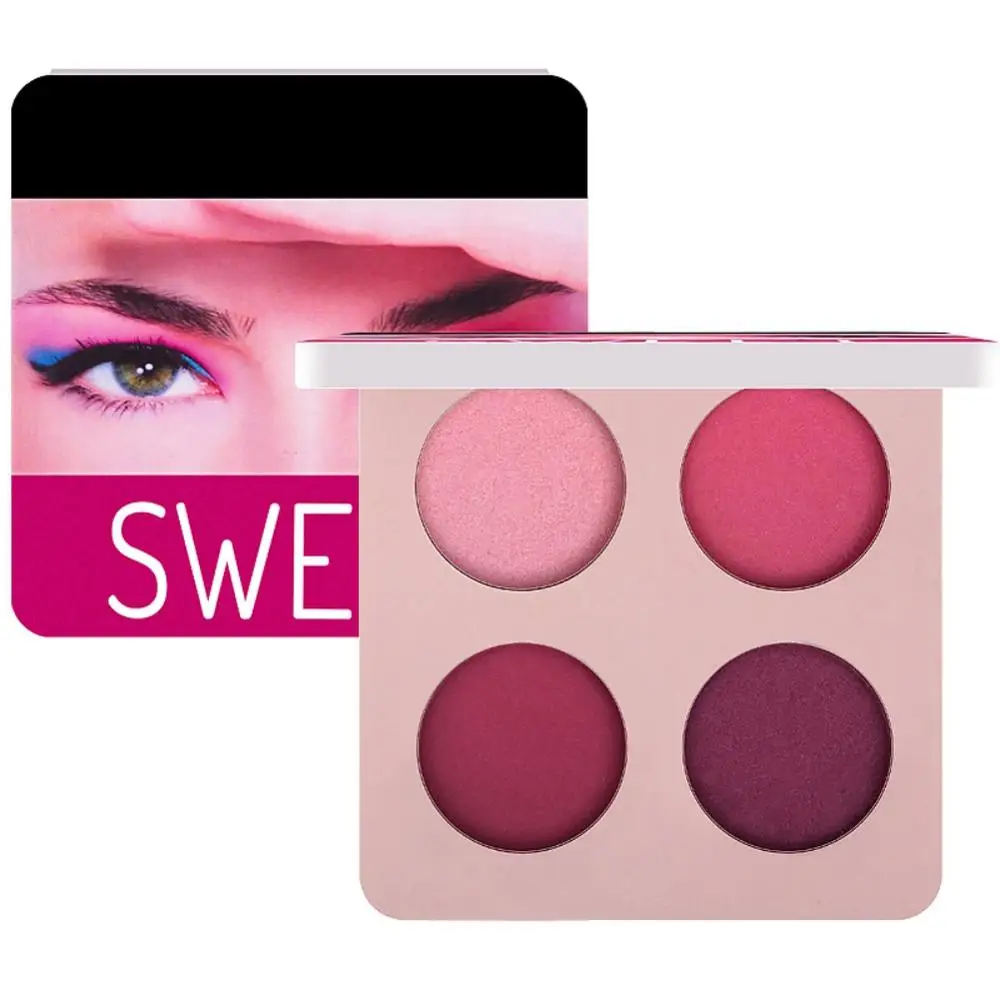 4 цвета летняя палитра теней для век матовые яркие блестящие тени шелковистая