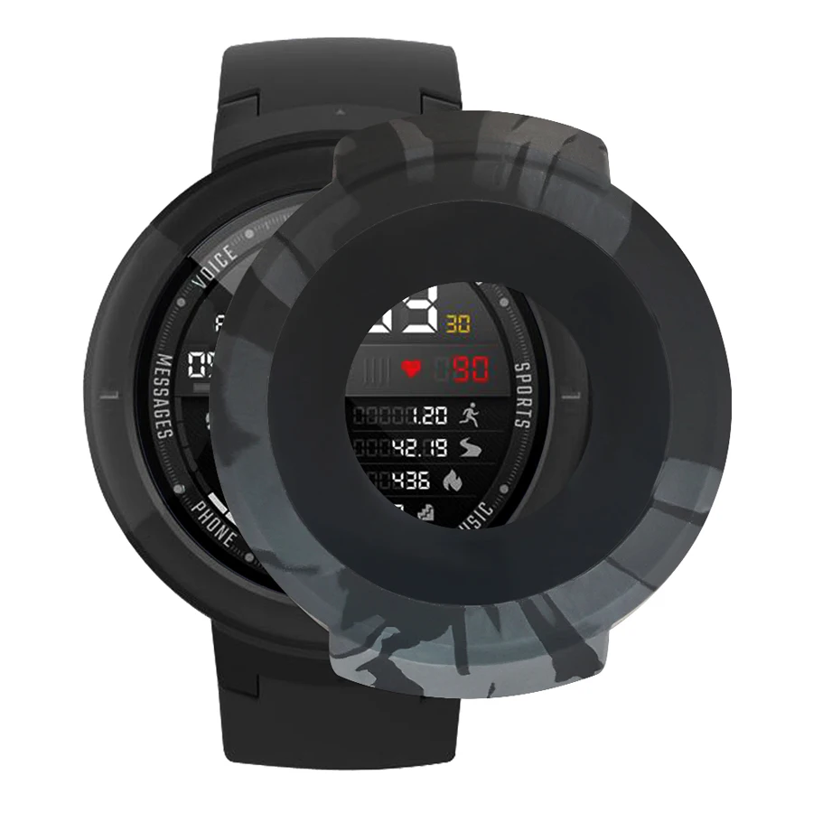 Камуфляжный мягкий силиконовый защитный чехол для Amazfit Verge сменный полный Чехол