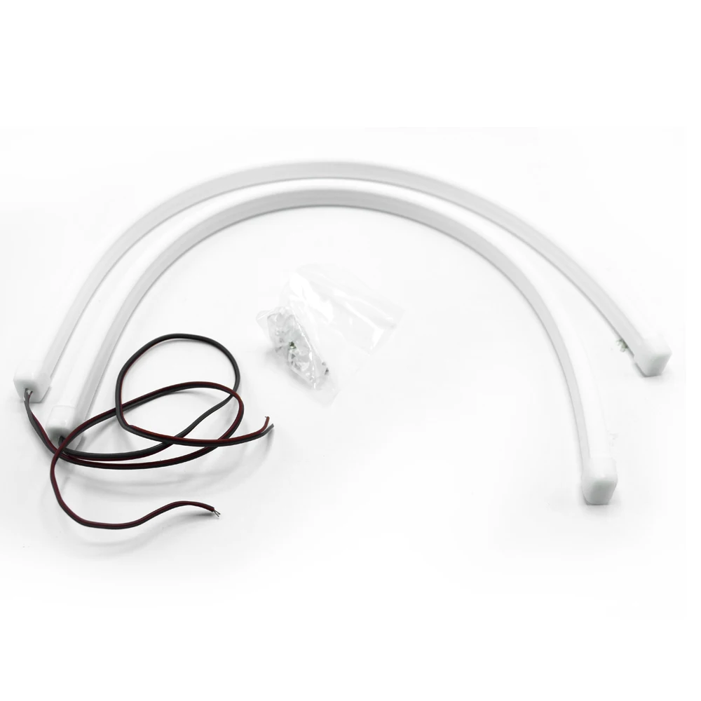 2 шт. 30 см DRL гибкий светодиодный трубка Газа Стиль Габаритные огни отрывная лента