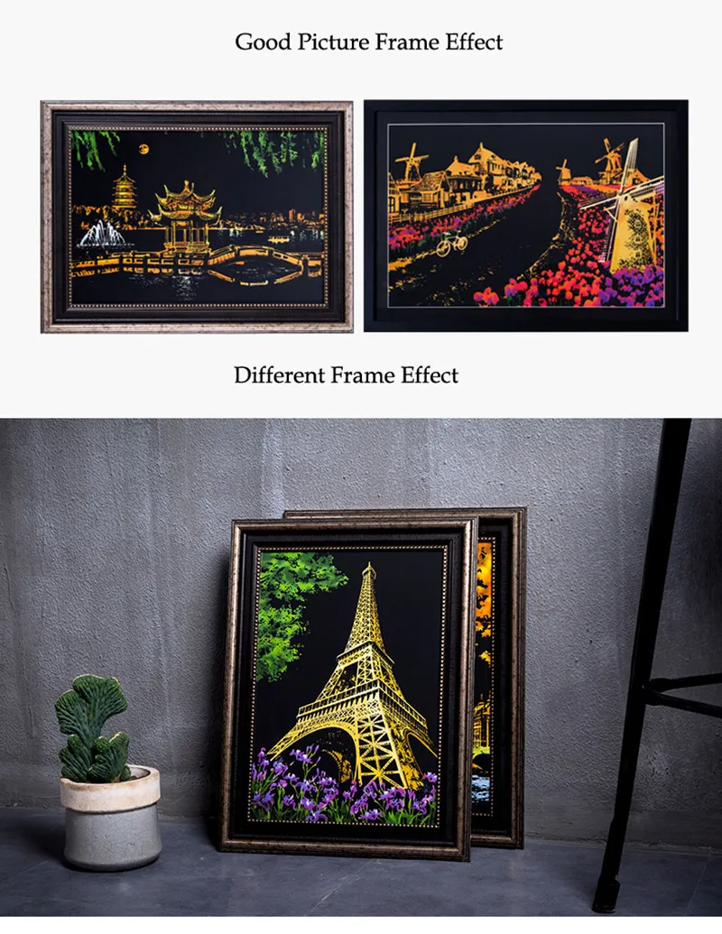 DPF colorful urban series city night scene scratching paintings around the world creative birthday gifts