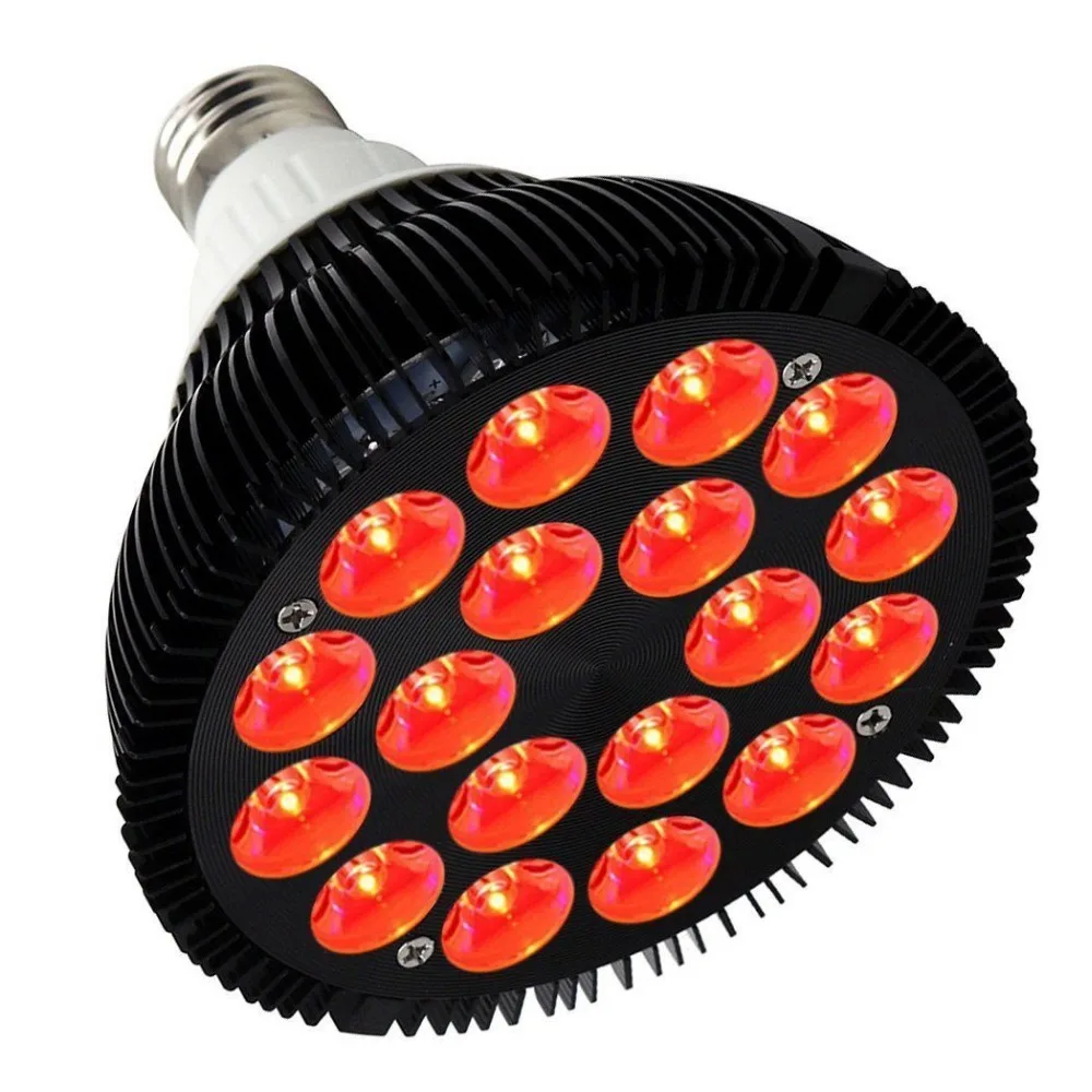 Spider COB 36 Вт все темно красный 660nm светодио дный растет свет лампы PAR38 растут