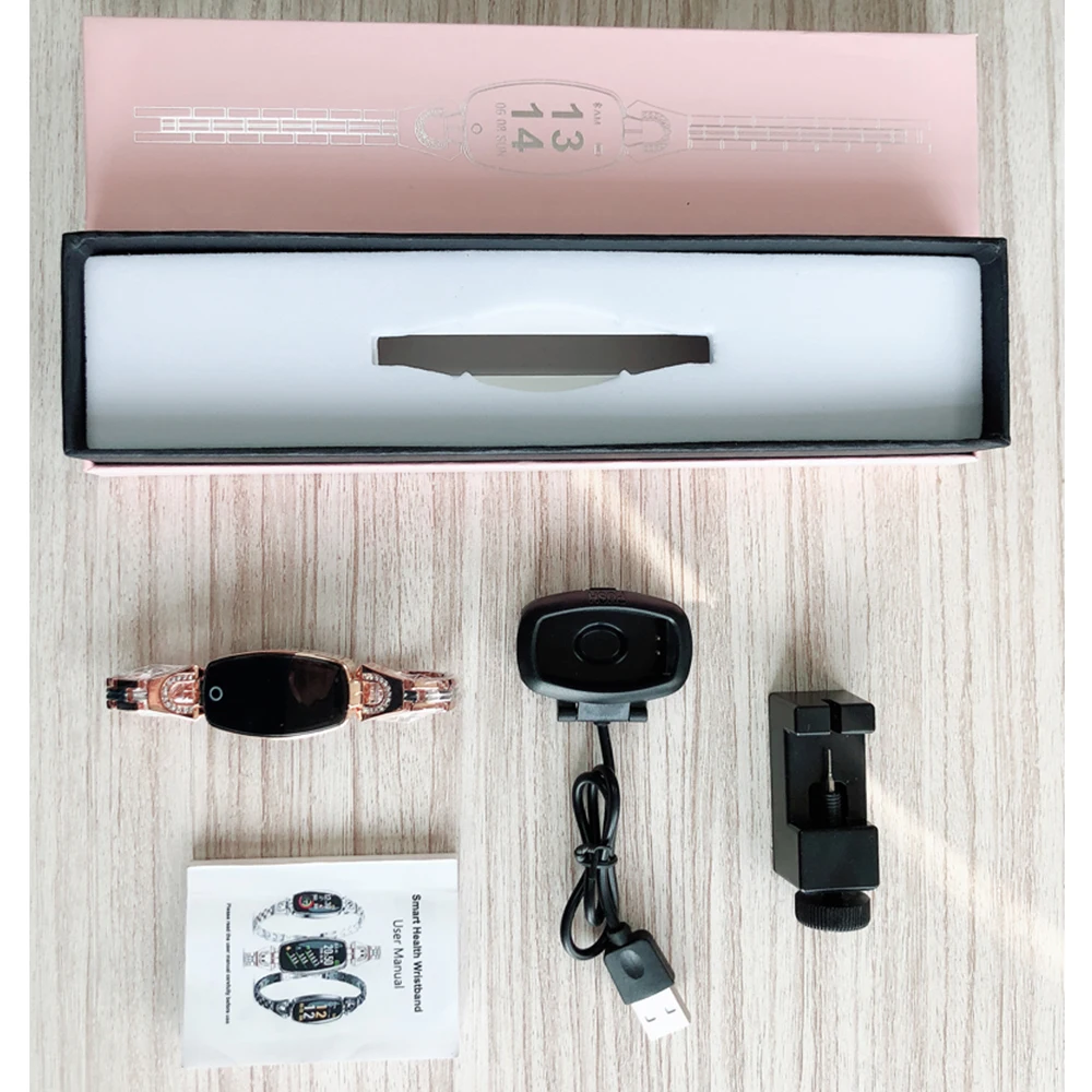 Luxury Women Smart Bracelet Band Heart Rate Monitor Blood Pressure Fitness Tracker IPS Color Screen Bluetooth Wristband Watch |