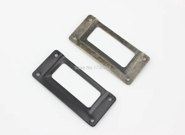 Черная Железная металлическая рамка для этикеток имя файла держатель карт ящик