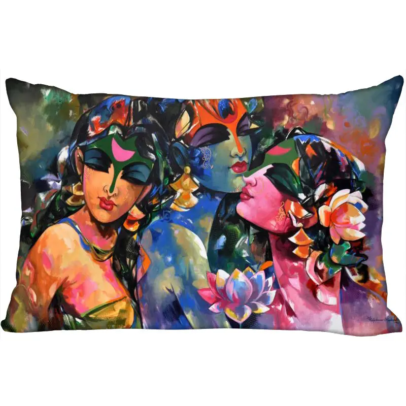 Пользовательский Radha Krishna Новое поступление наволочка 45x35 см (одна сторона)