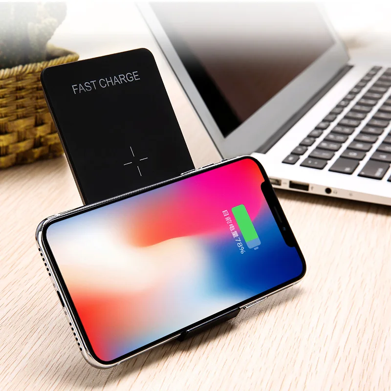 Быстрое беспроводное зарядное устройство Qi 2 в 1 Подставка для Samsung S9 Plus Note 8 iPhone X