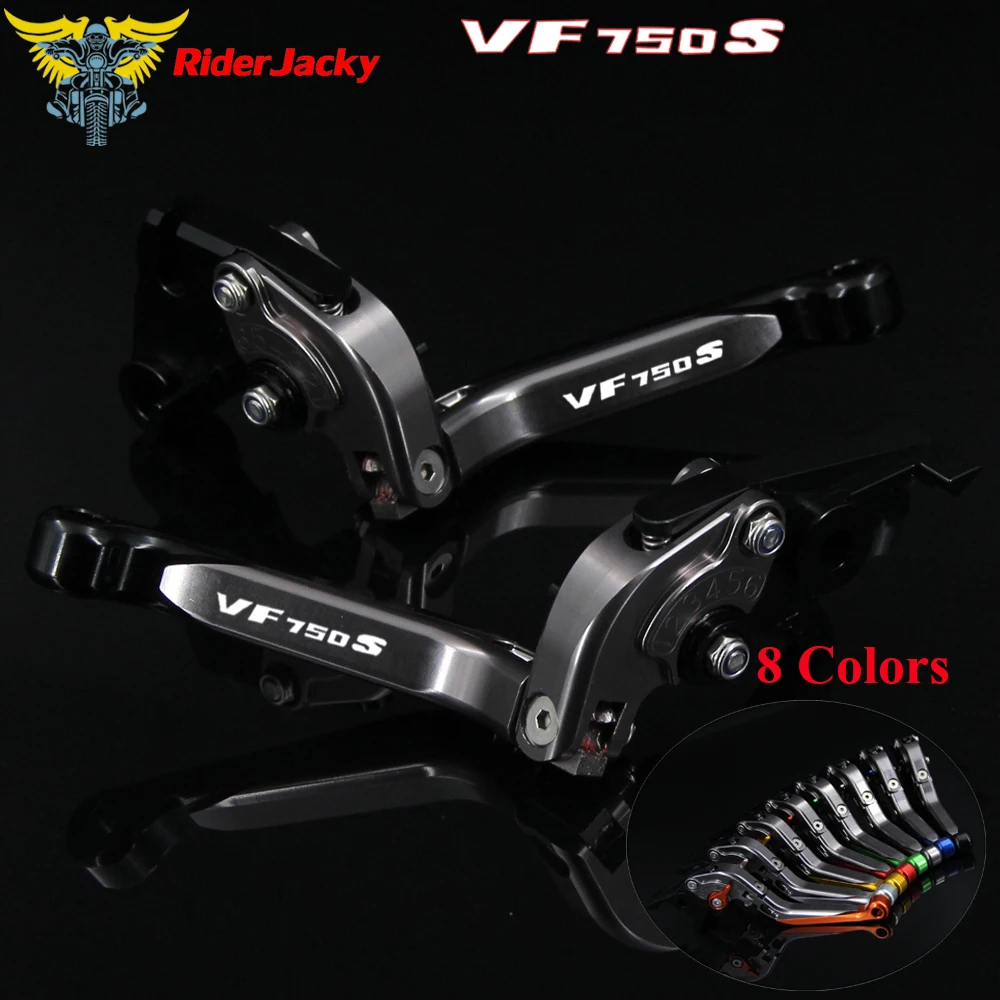 Черный + Титан Для Honda VF 750S VF750 S VF750S SABER 1982 1986 1984 1985 Складные выдвижные рычаги