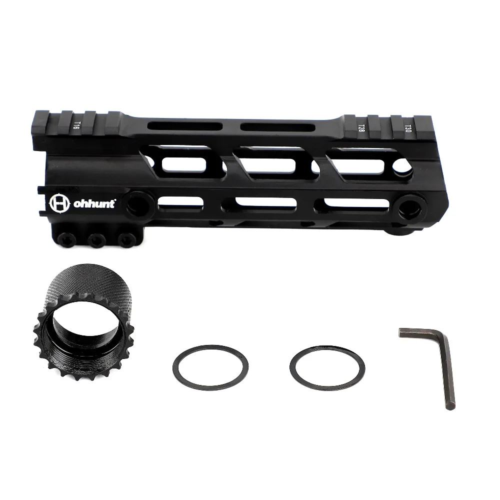 7 &quot9&quot 10 &quot12&quot 13 5 &quot15&quot 17 &quotAR15 Free Float M LOK Handguard Picatinny Rail Ultra Slim Steel Barrel Nut для