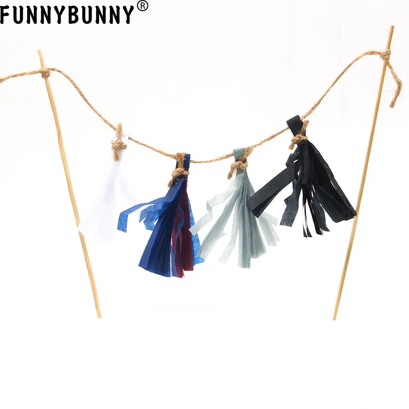FUNNYBUNNY украшение для торта с цветными кисточками бумажный флаг рождественские