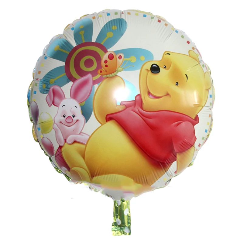 5pcs New 18inch round Winnie the Pooh baby shower Foil Balloons Cartoon Bear Aluminum Globos Birthday Party decor Supplies toys | Дом и сад