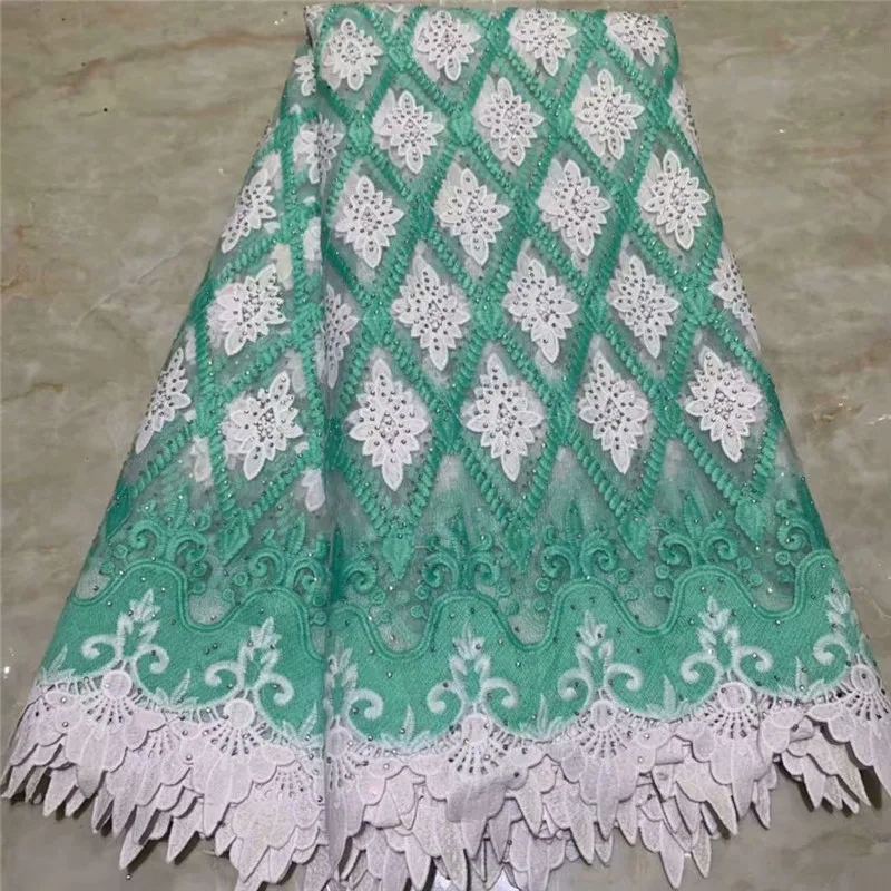 Free shipping New Arrival High Quality African Organza Lace Fabric 2019 Nigerian French Stones For Dress 2L82-83 | Дом и сад