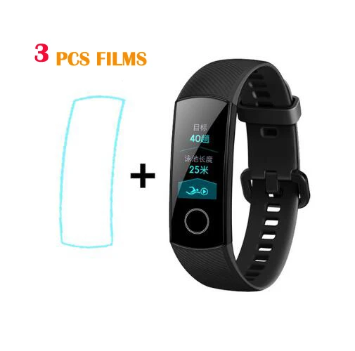 huawei Honor Band 4 умный Браслет Amoled цветной 0,9" сенсорный монитор сердечного ритма во время сна плавательный фитнес-браслет - Цвет: black and film
