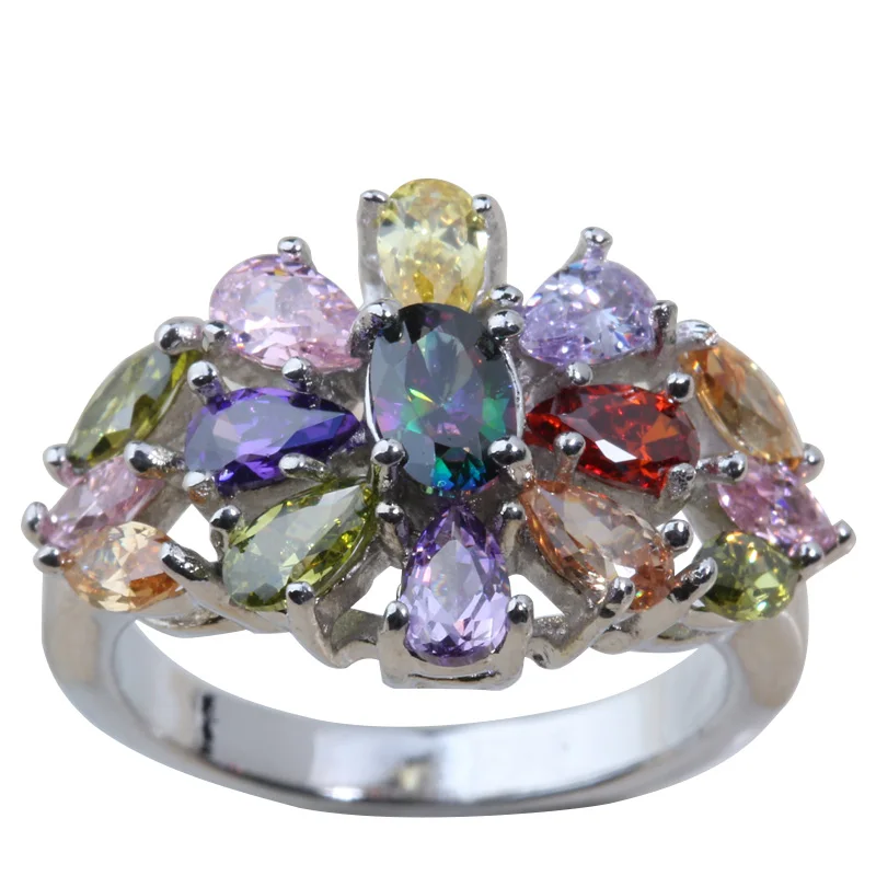 Square Red Garnet Silver Plated Argent Ring Size 6 / 7 8 9 S0300 S0301 S0302 | Украшения и аксессуары