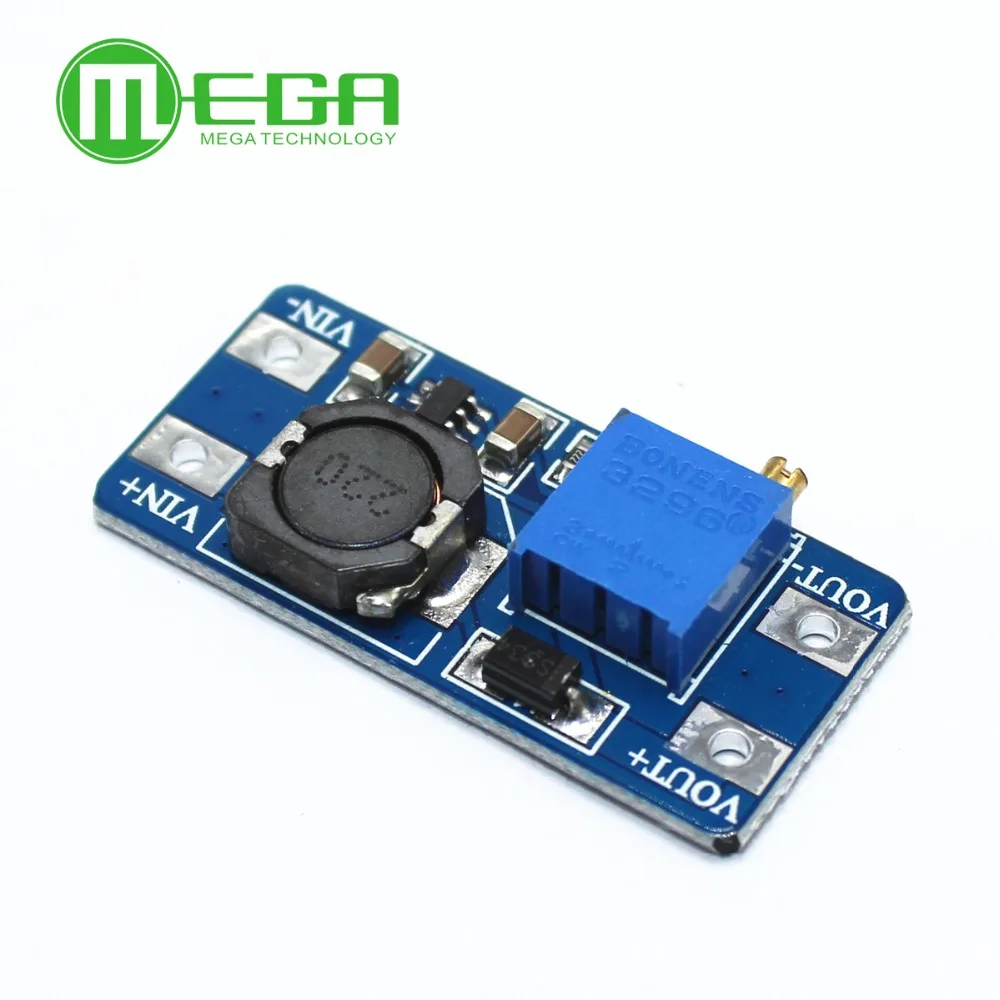Повышающий Модуль питания MT3608 2A максимальный потенциал для Arduino 3-5 в до 5 В/9 В/12 В/24