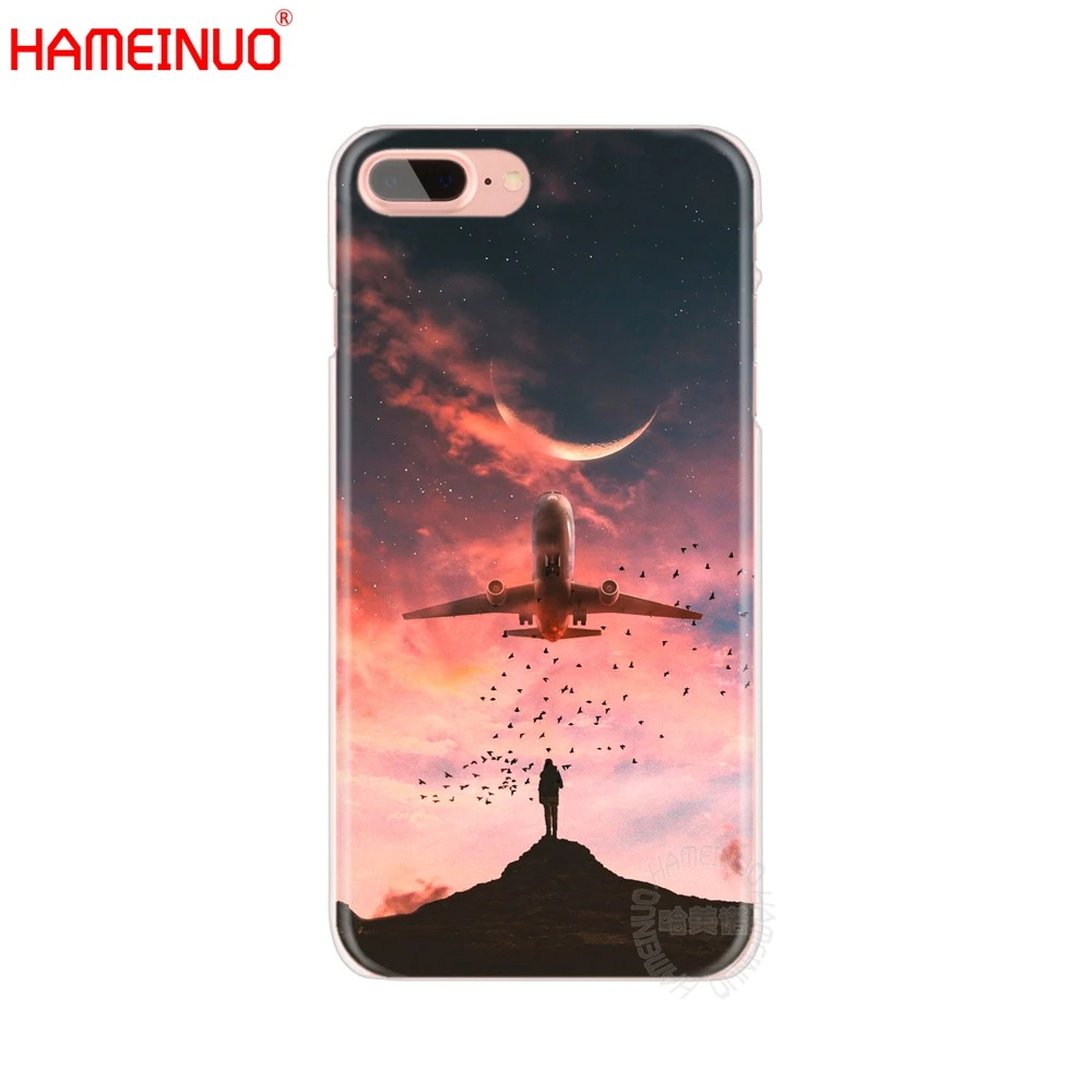 HAMEINUO the airplane flying into sunset cell phone Cover case for iphone X 8 7 6 4 4s 5 5s SE 5c 6s plus | Мобильные телефоны и